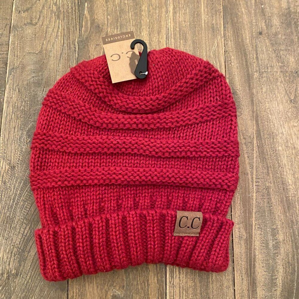 NWT C&C California Thick Knit Soft Stretch Beanie Hat Cap One Size Unisex